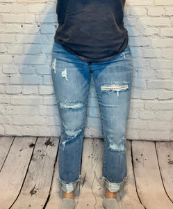 Washed Boyfriend Capris
