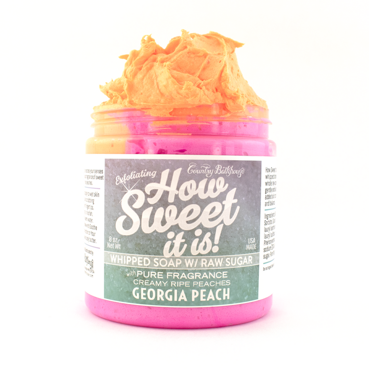 How Sweet It Is Whipped Soap with Raw Sugar - Georgia Peach