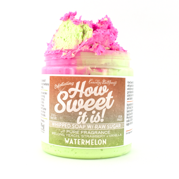 How Sweet It Is Whipped Soap with Raw Sugar - Watermelon