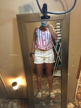 Load image into Gallery viewer, Pink stripe button down tank
