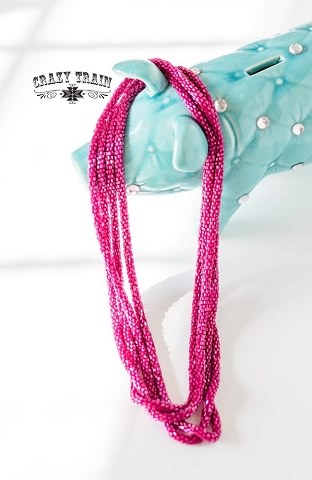 Magenta Loopty Loo necklace