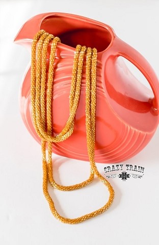 Mustard Loopty Loo necklace