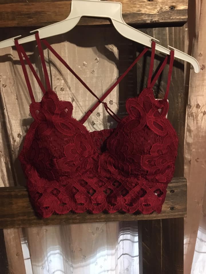 Maroon bralette