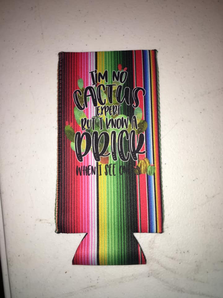 Prick slim can cooler