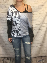 Load image into Gallery viewer, Grey color block long sleeve
