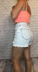 Light wash high rise Cello shorts