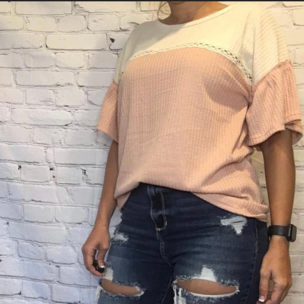Waffle Knit Top
