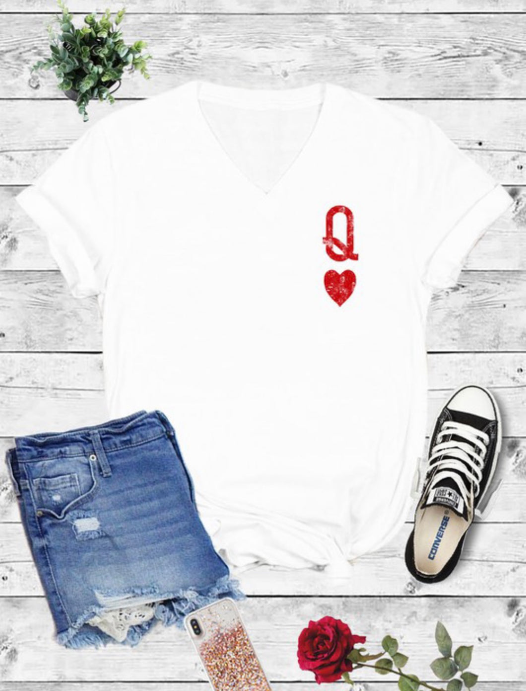Queen of Hearts Tee