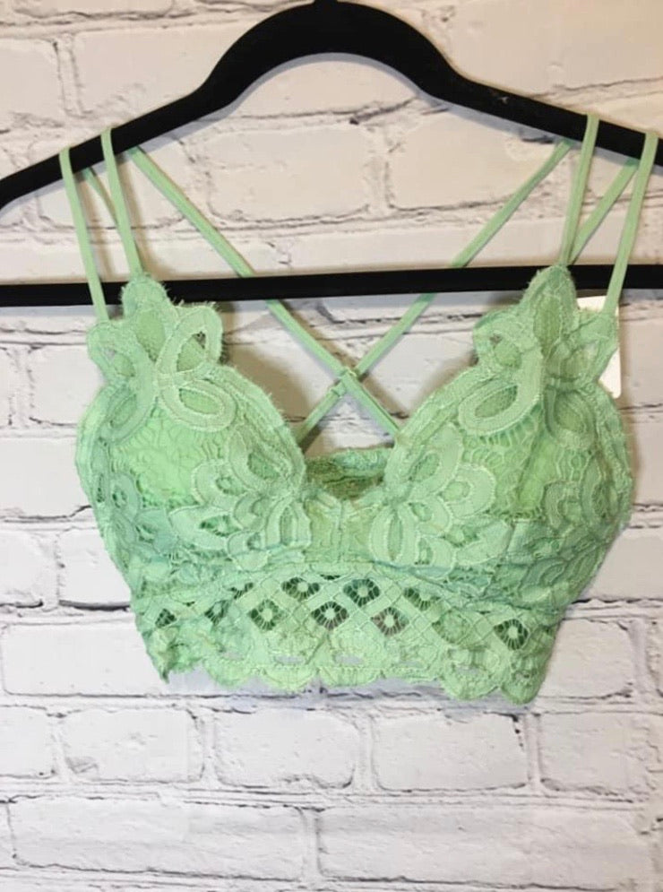 Mint Lace Bralette