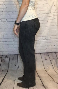 Washed black flares