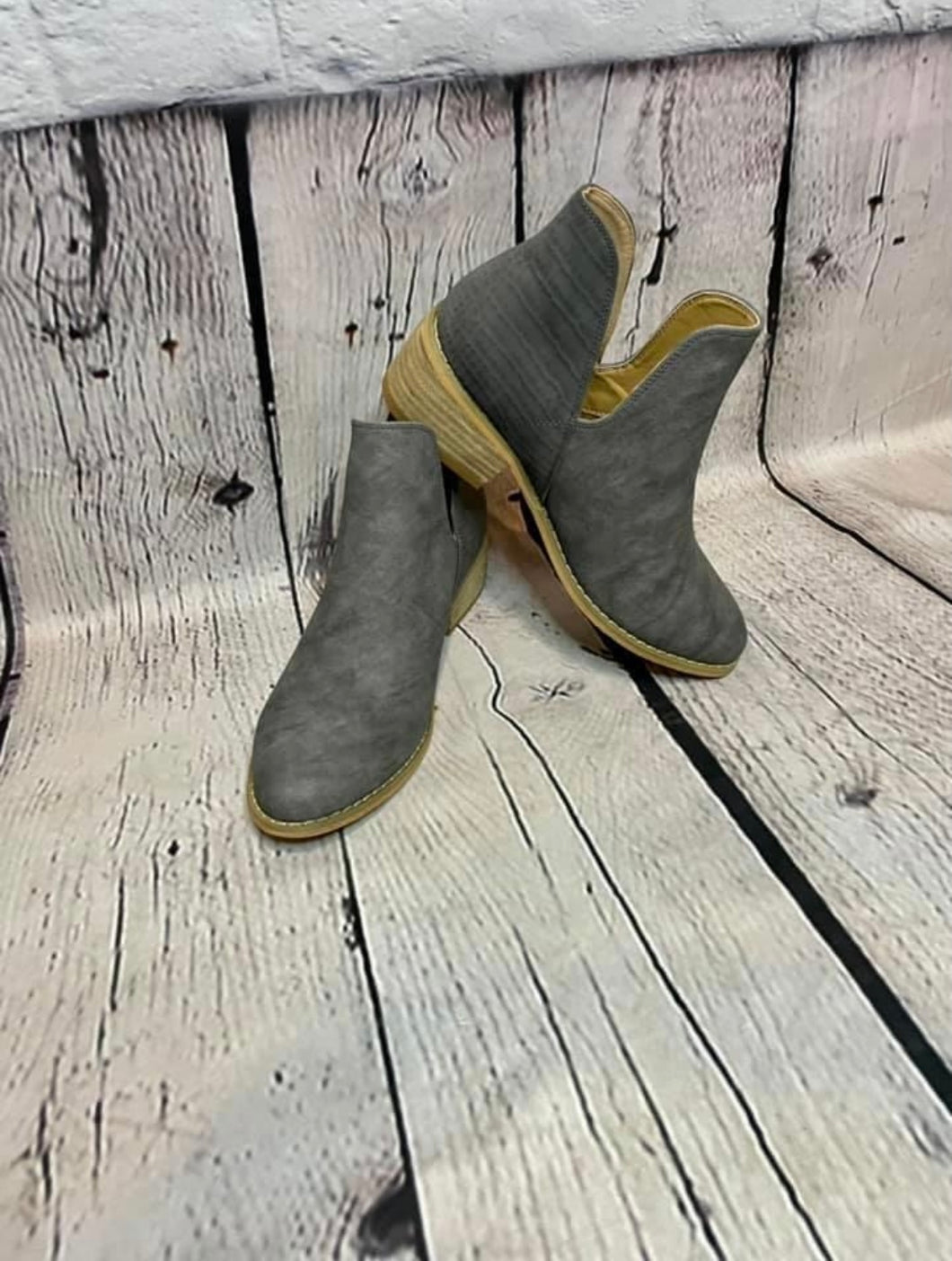Grey booties