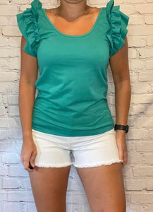 Jade Ruffle Top