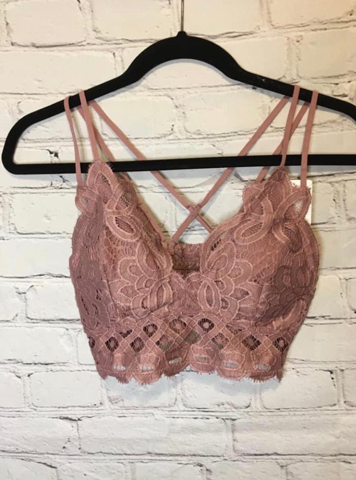 Mauve Lace Bralette