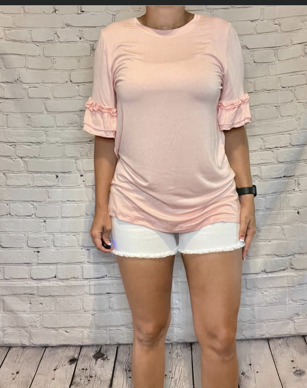 Blush Ruffle Top