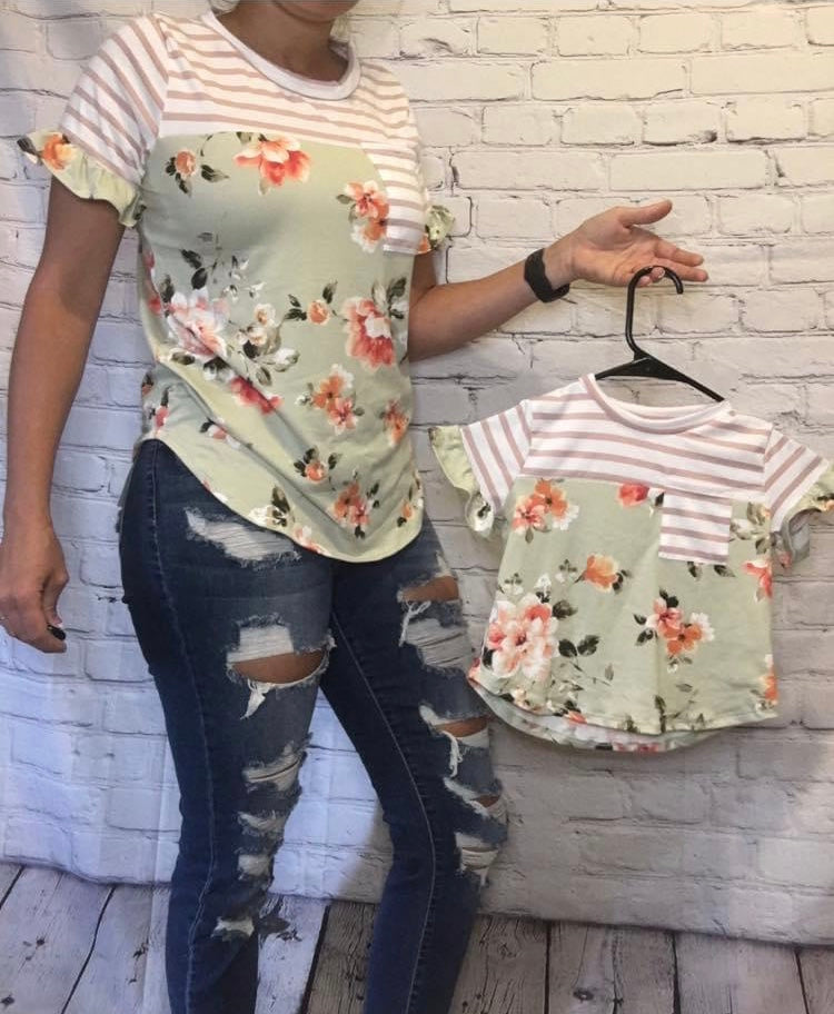 Women’s Mauve & Sage Top