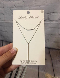 White gold dipped necklace