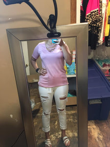 Mauve strappy tee