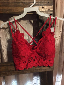Red bralette