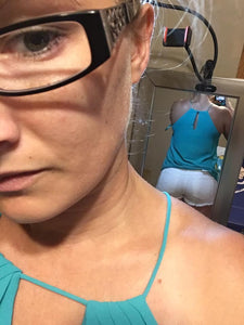 Teal keyhole top